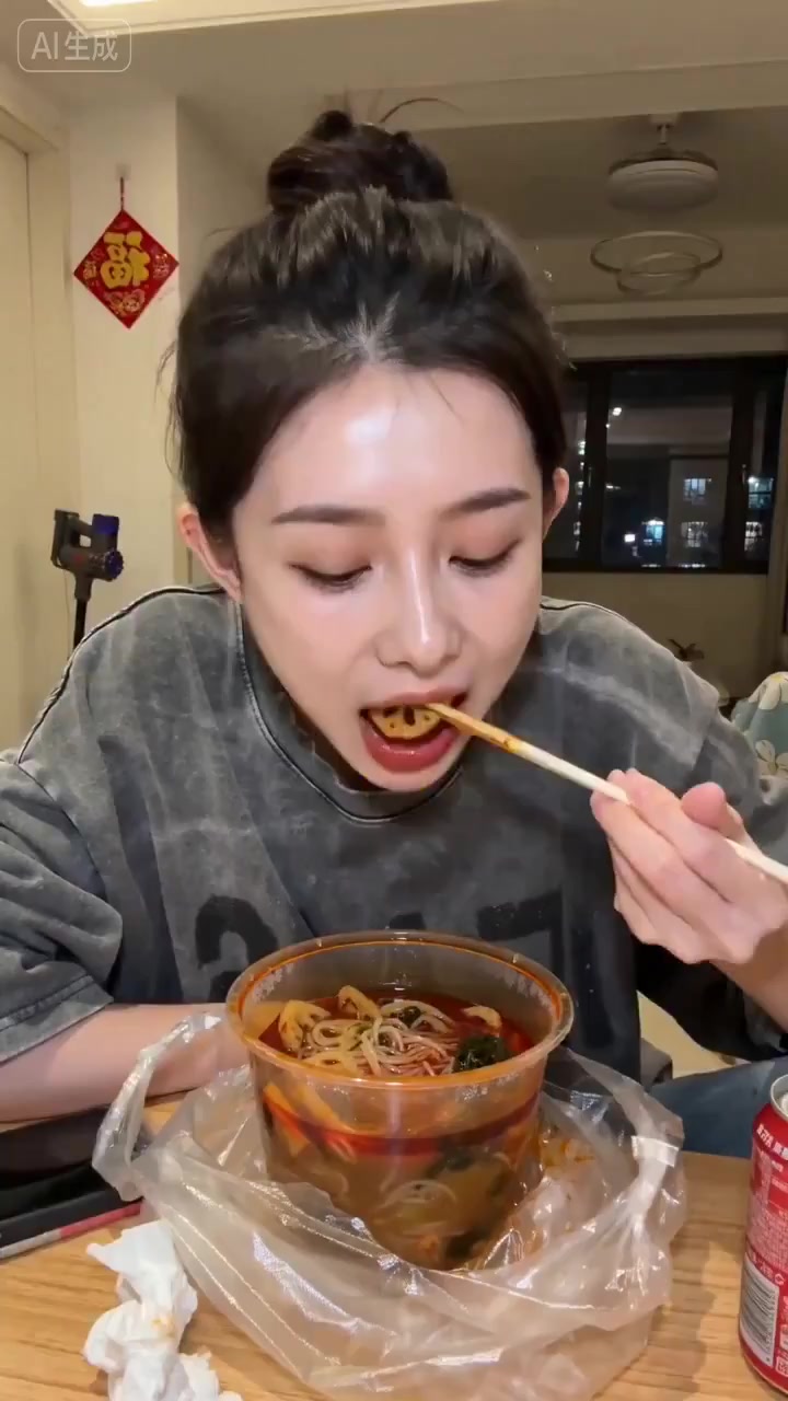 出租屋麻辣烫吃播潮汕话