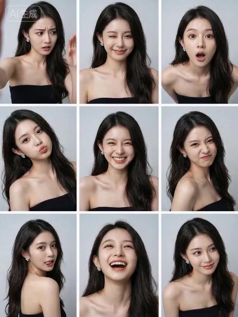 九宫格女孩打破边框互动