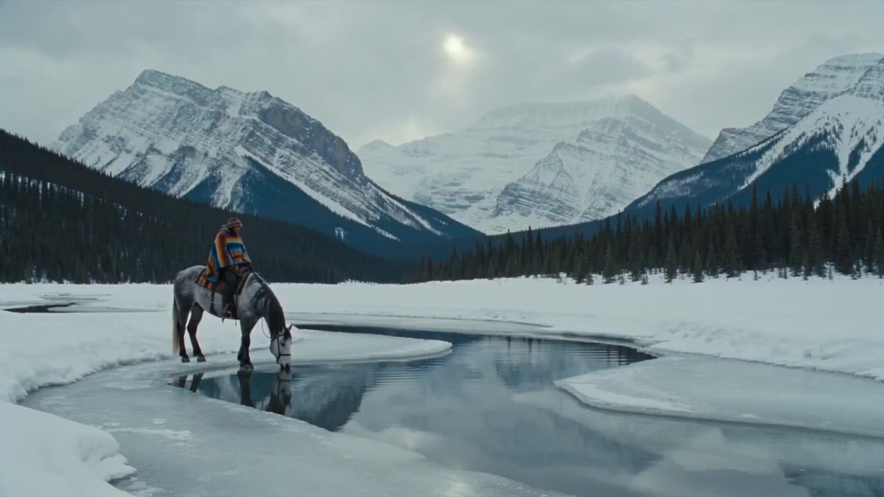 JSON格式提示词 雪原骑士与灰狼